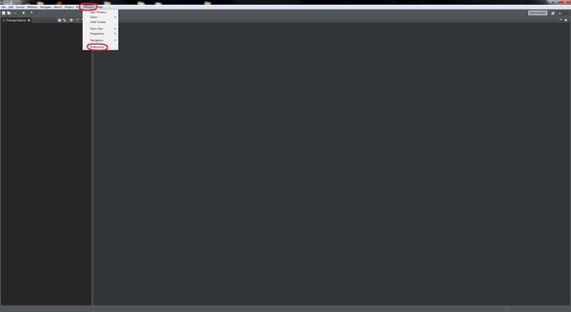 Press [Window] and [Preferences].